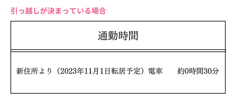 引っ越しが決まっている場合