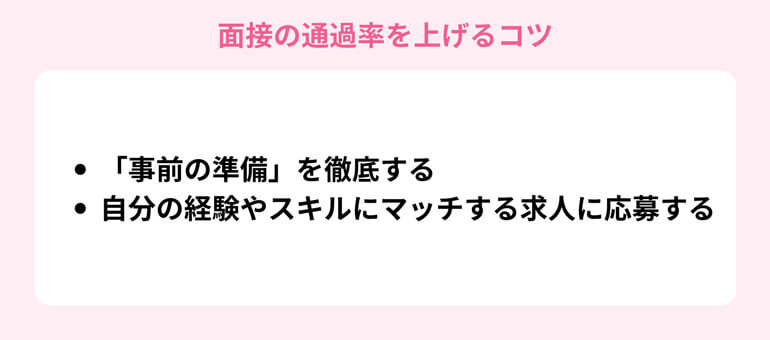 面接の通過率を上げるコツ