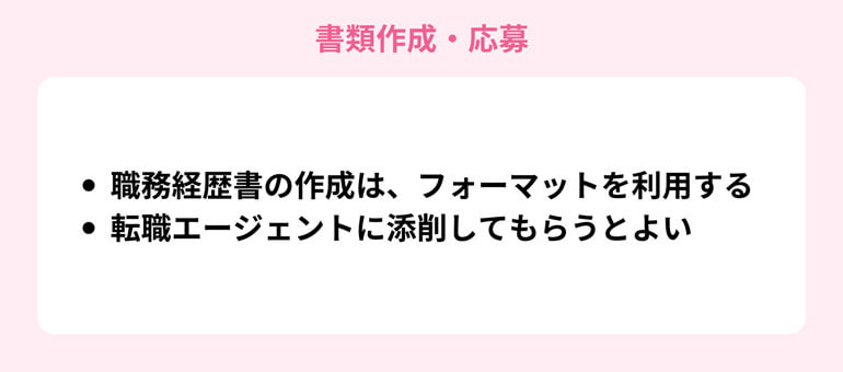 書類作成・応募