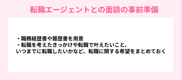 転職エージェントとの面談の事前準備